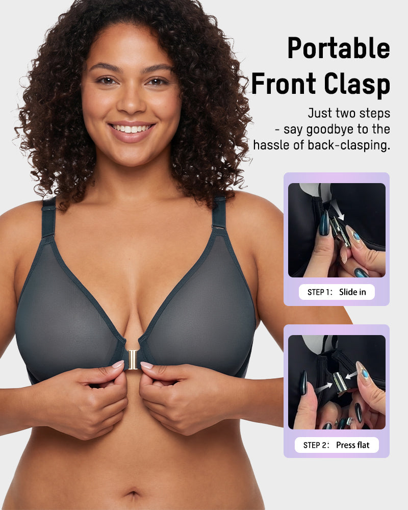 Front Closure Mesh Support Bra Secondary image