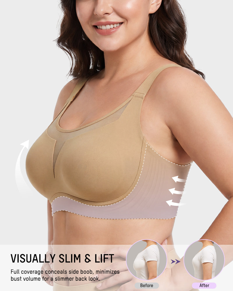 Full Coverage Wireless Minimizing Bra