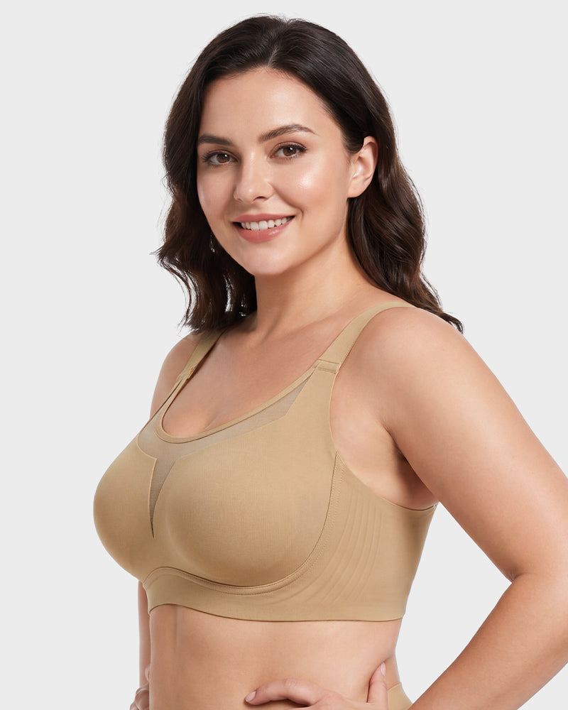 Full Coverage Wireless Minimizing Bra