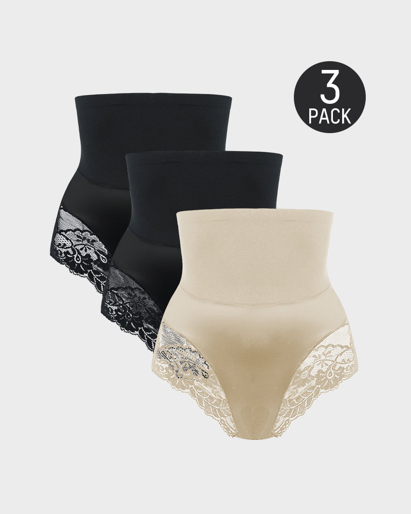High-Waist Seamless Lace Shaping Panty (3 Pack) Main image