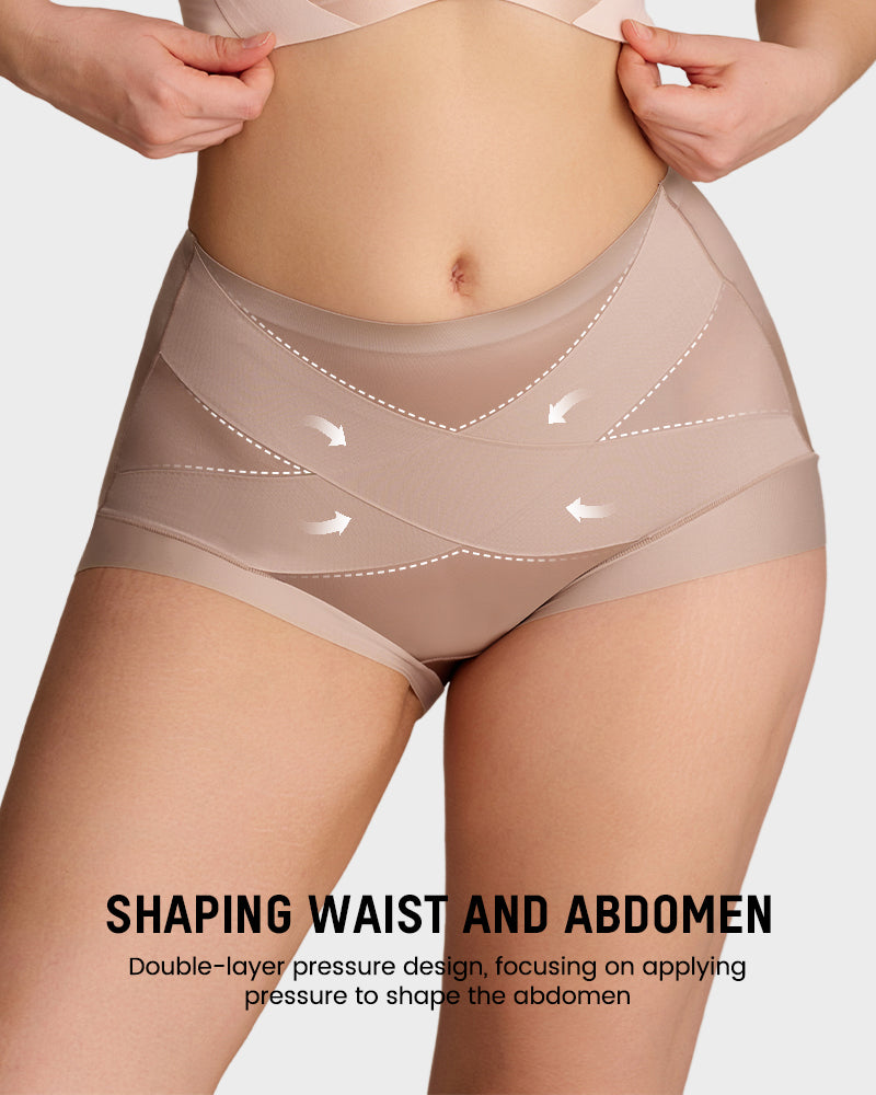 High-Waist Cross Compression Shaping Panties （6 Pack） Secondary image
