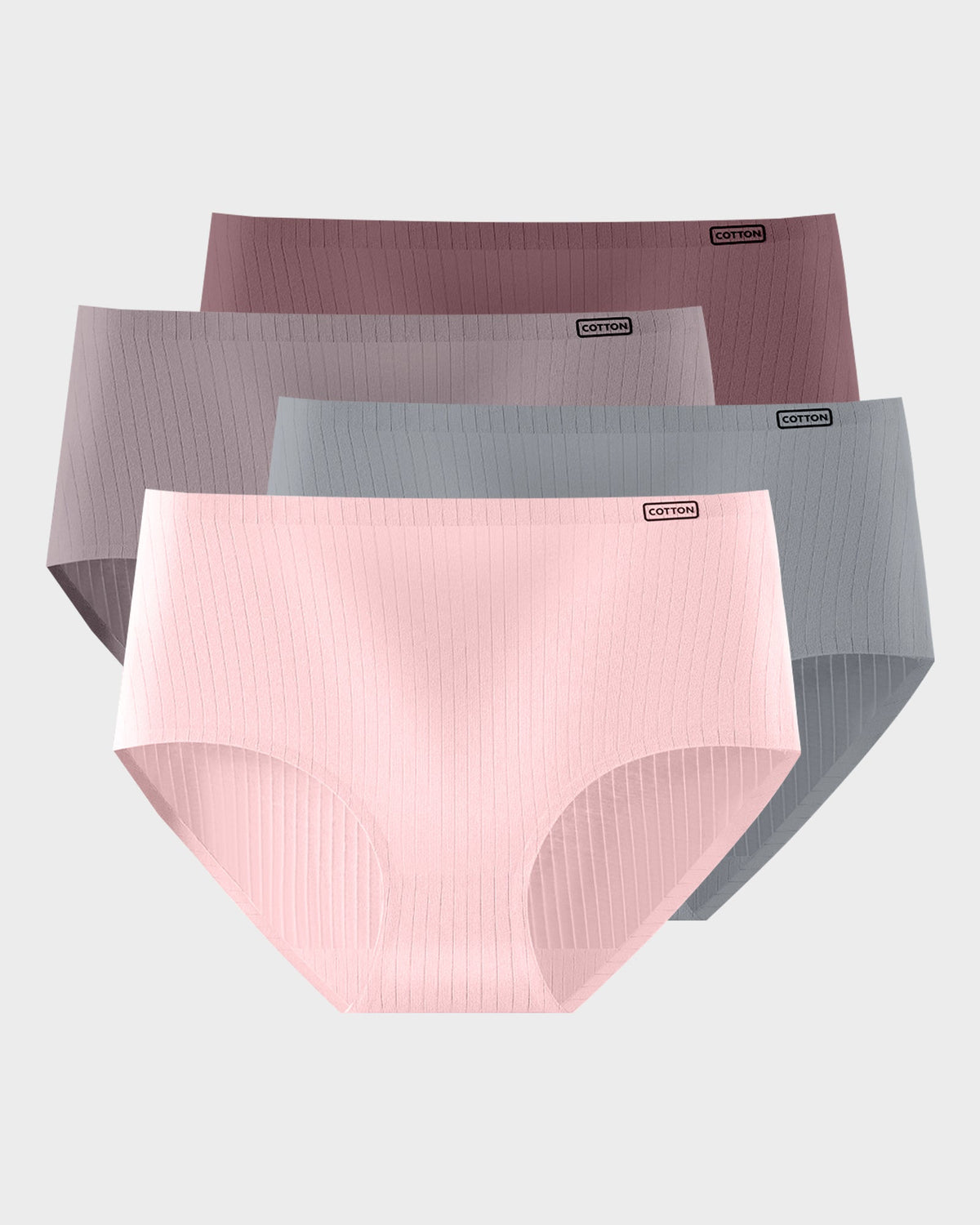 High-Waisted Cotton Seamless Lifting Briefs (4 Pack) Main image