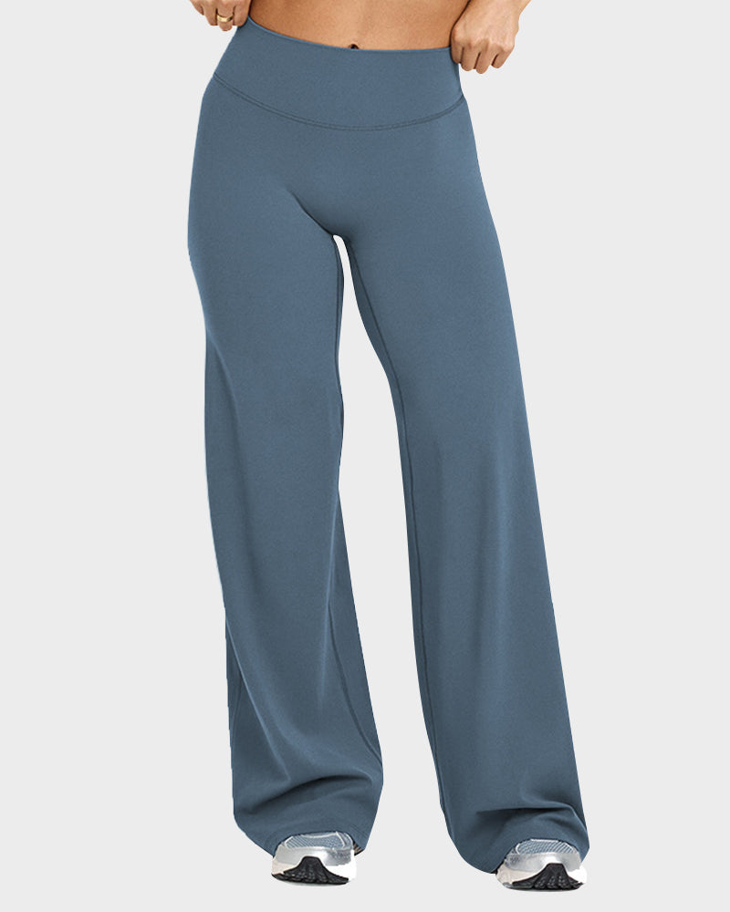 High-Waisted Elastic Wide-Leg Lounge Yoga Pants Main image