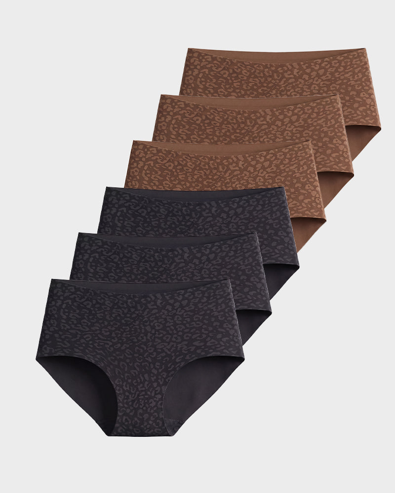 High Waist Seamless Leopard Tummy Brief(6  Pack) Main image