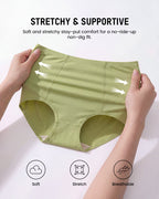 High Waist Tummy Control Cotton Briefs(4 Pack)