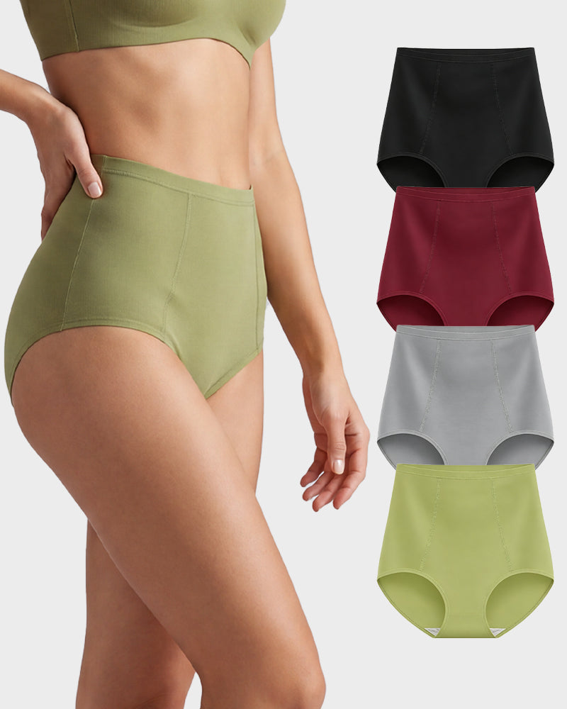 High Waist Tummy Control Cotton Briefs(4 Pack) Secondary image