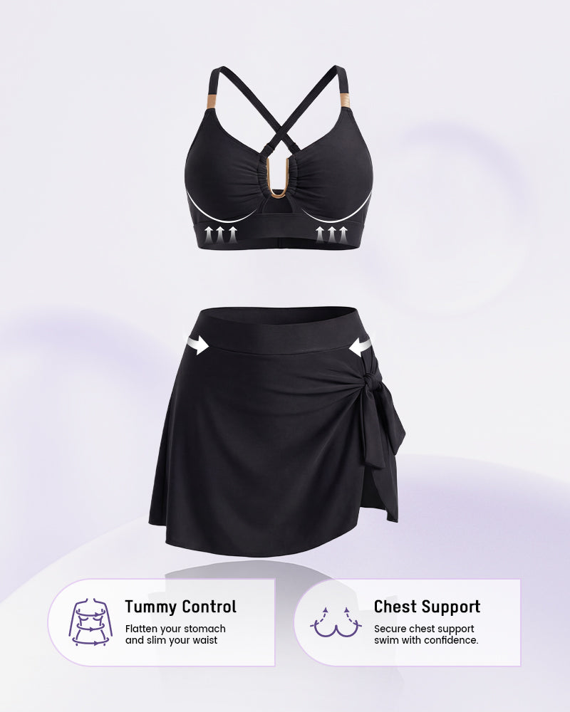 High Waist Tummy Control Push Up Bikini