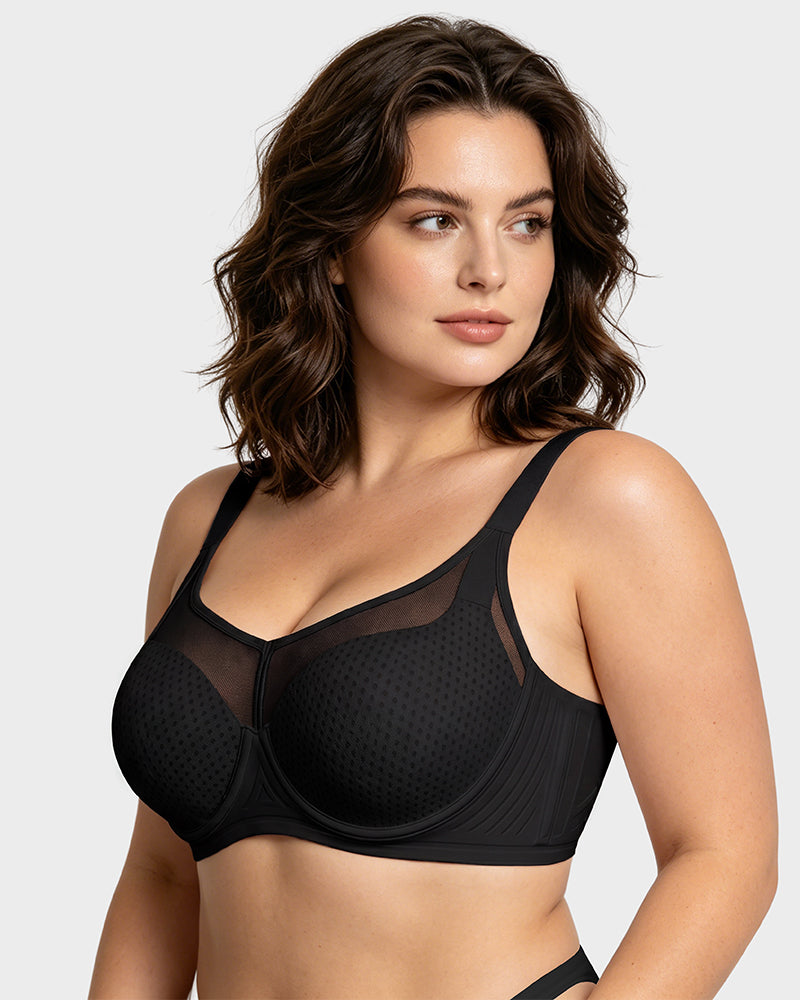 Honeycomb™  Mesh Underwire Minimizing Bra