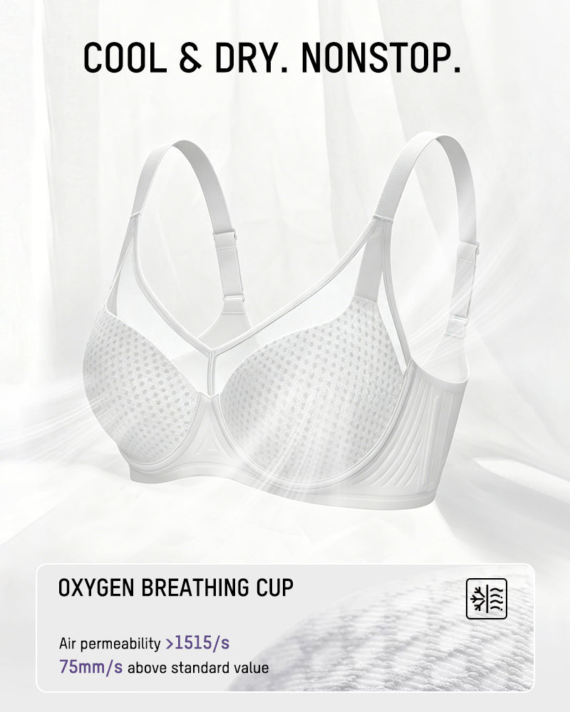 Honeycomb™  Mesh Underwire Minimizing Bra