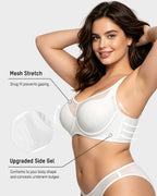 Honeycomb™  Mesh Underwire Minimizing Bra
