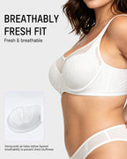 Honeycomb™  Mesh Underwire Minimizing Bra