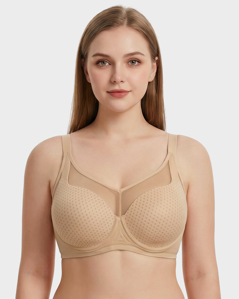 Honeycomb™  Mesh Underwire Minimizing Bra