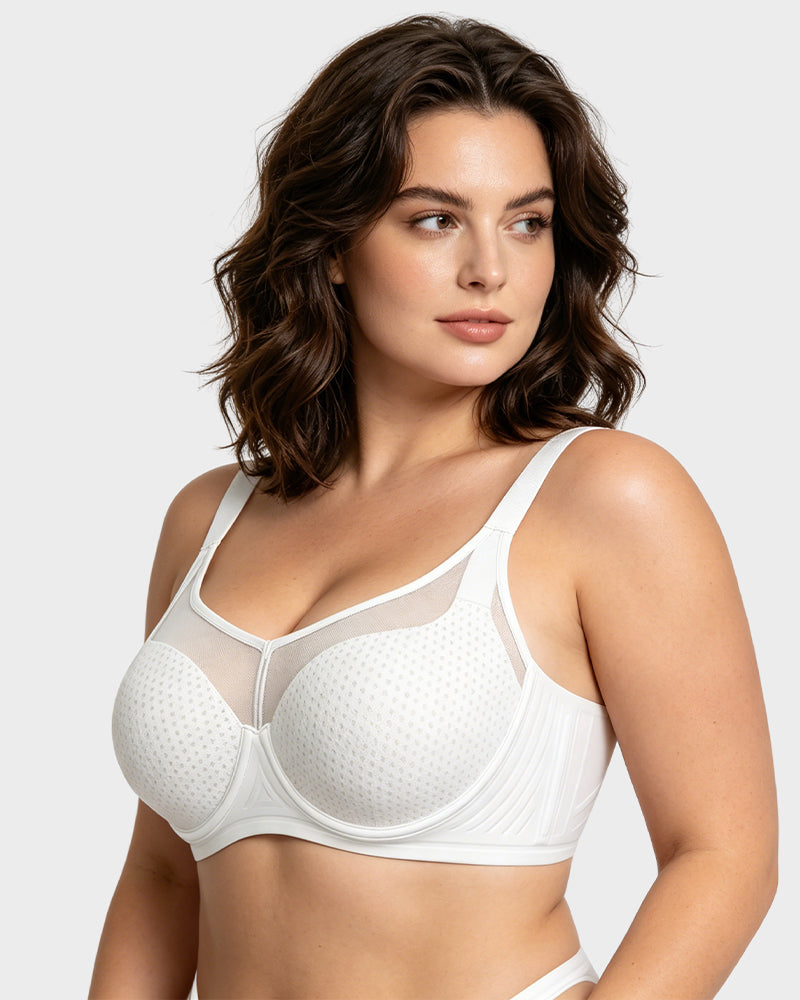 Honeycomb™  Mesh Underwire Minimizing Bra