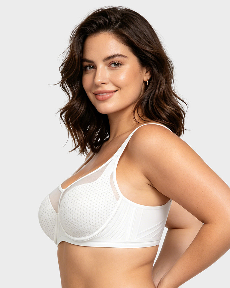 Honeycomb™  Mesh Underwire Minimizing Bra