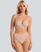 Seamless Breathable Lace Mid-Rise Panties