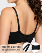 Lace Trim Molded Cup Underwire Bra with Removable Straps