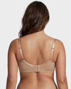 Lace Trim Molded Cup Underwire Bra with Removable Straps