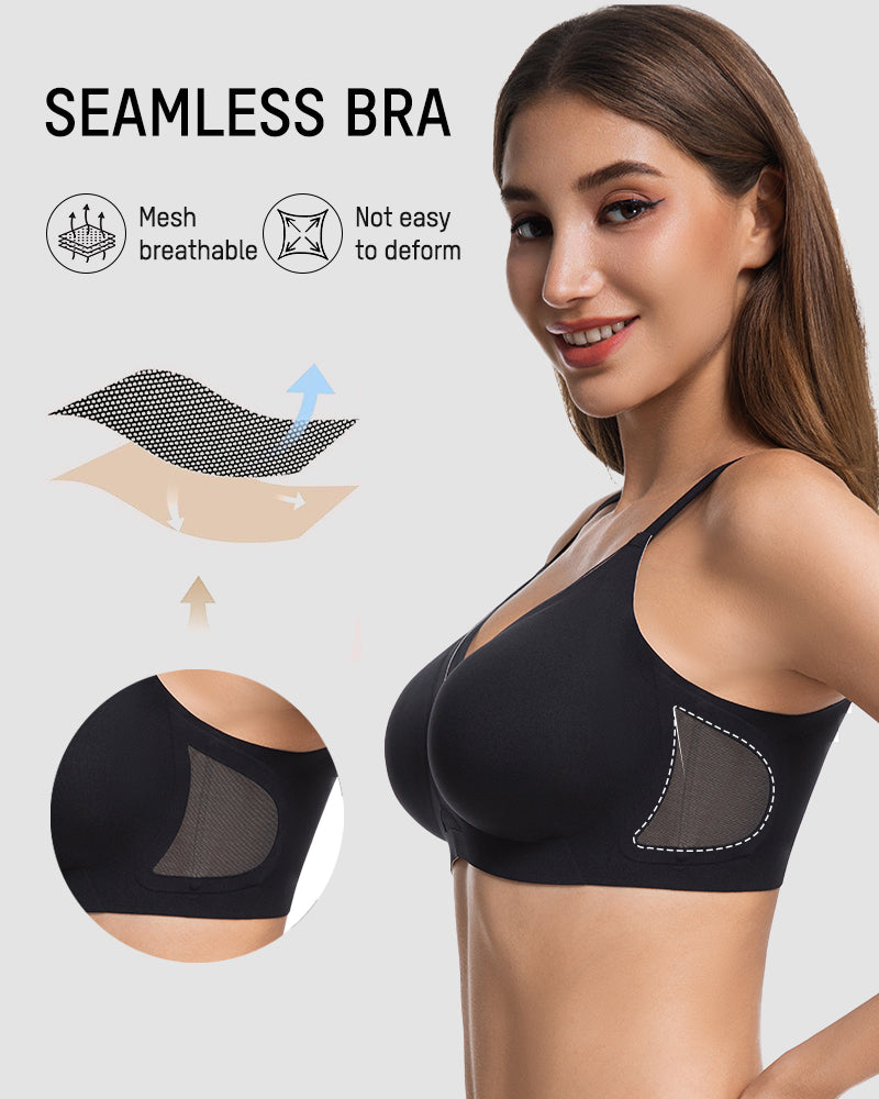 Mesh Crossover Wireless Lift Bra