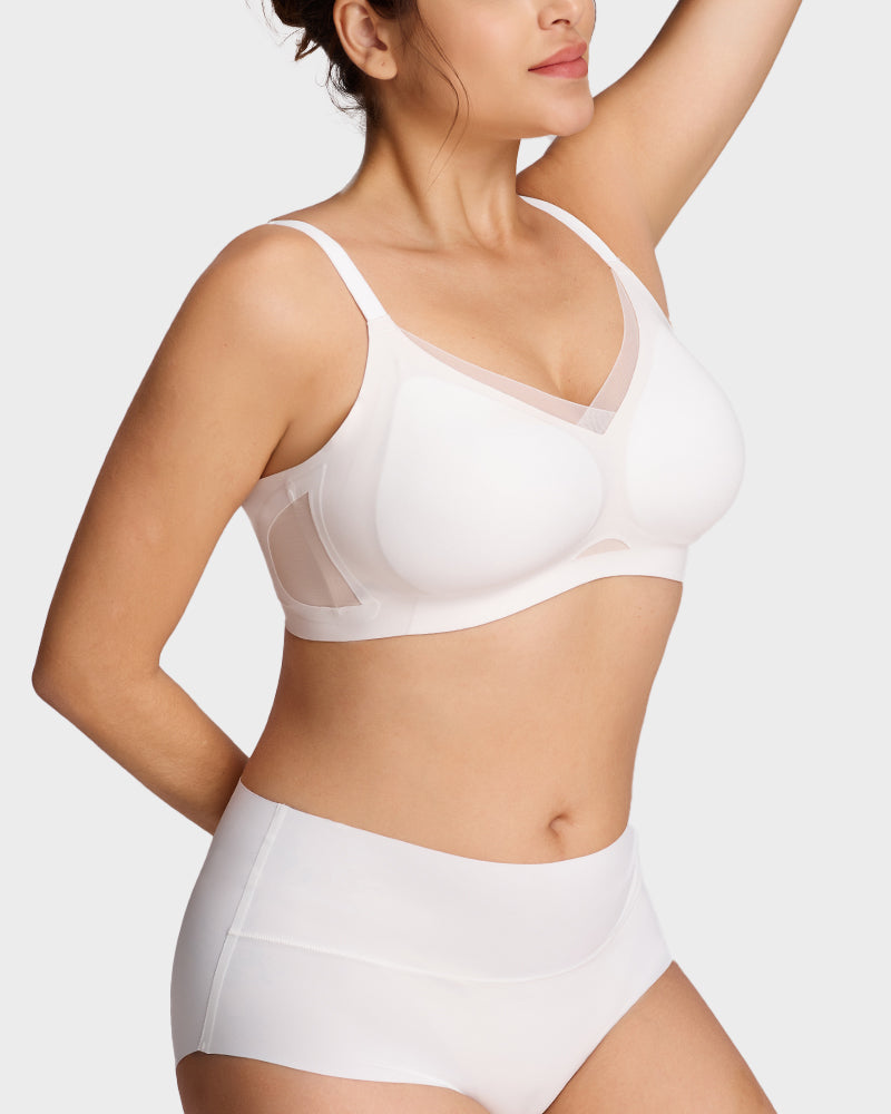 Mesh Crossover Wireless Lift Bra