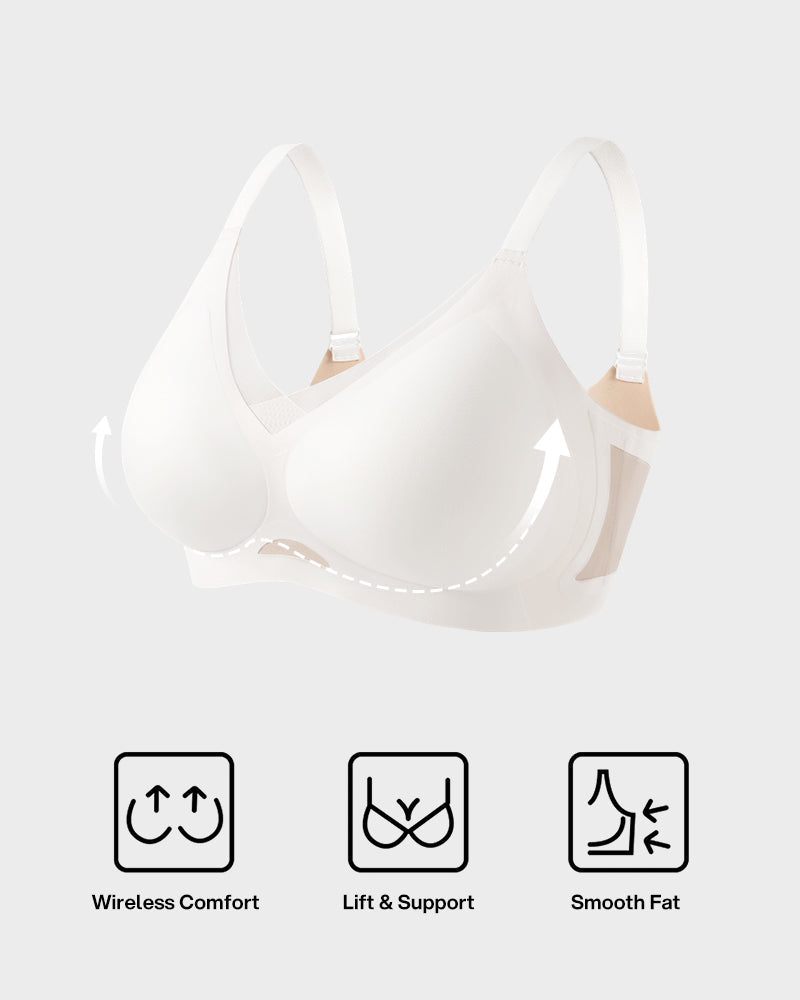 Mesh Crossover Wireless Lift Bra