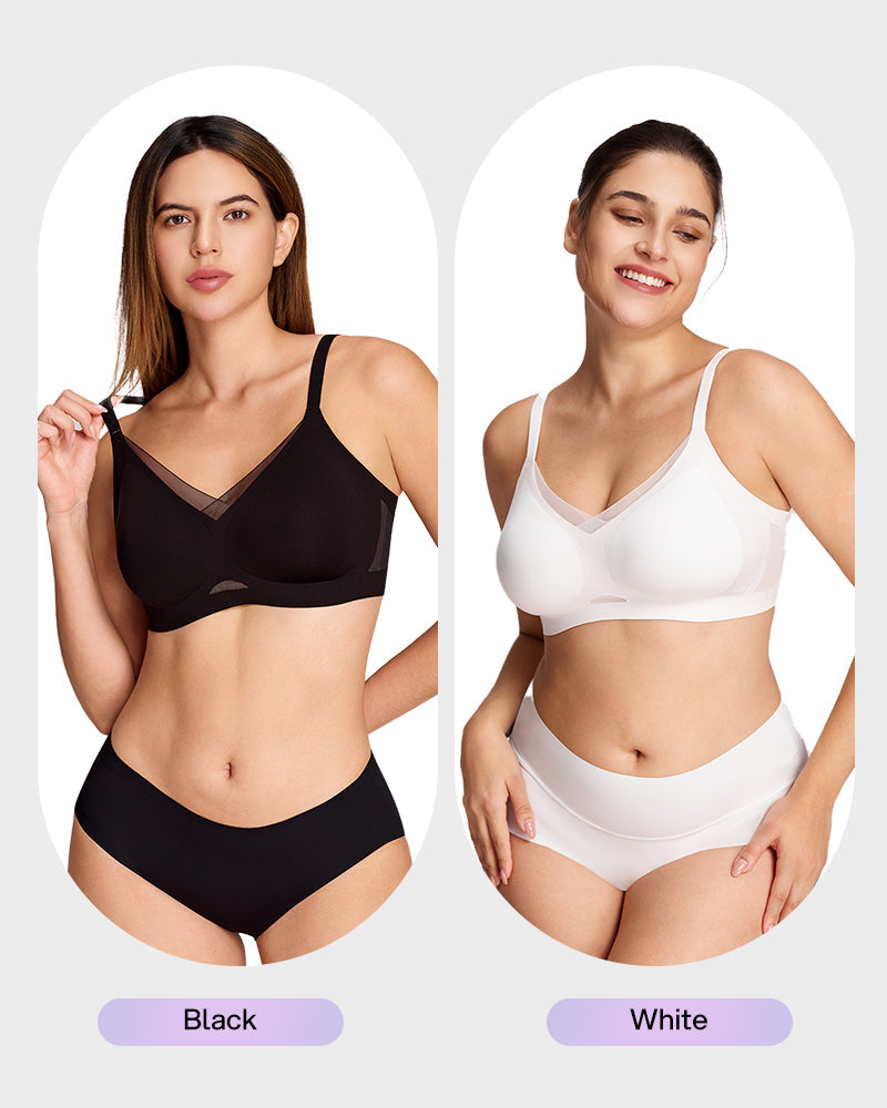 Mesh Crossover Wireless Lift Bra