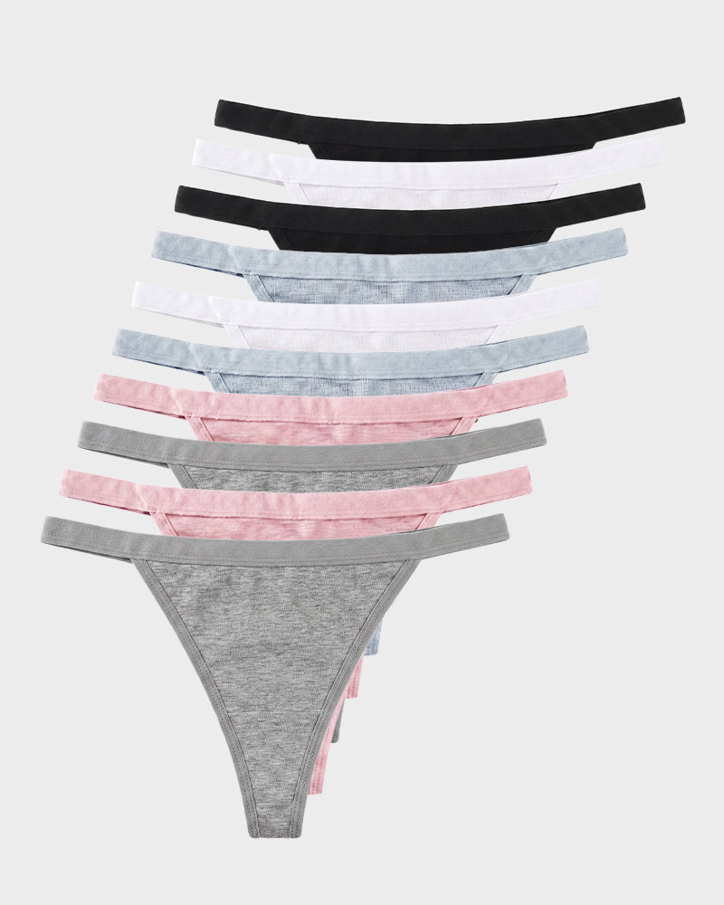 No-Show Seamless Cotton Thong(5 pack) Secondary image
