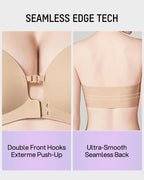 No-Slip Front Closure Push-Up Strapless Bra