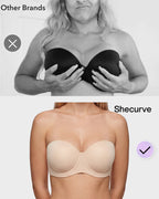 No-Slip Strapless Full Support Bra