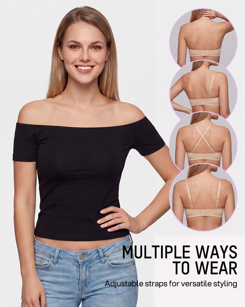 No-Slip Strapless Full Support Bra