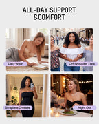 No-Slip Strapless Full Support Bra