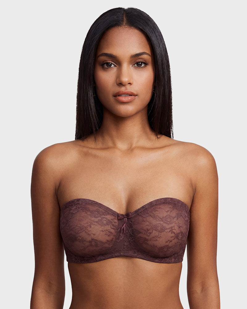 No Slip Strapless Lace Push Up Bra Main image