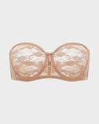 No Slip Strapless Lace Push Up Bra