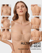 No Slip Strapless Lace Push Up Bra