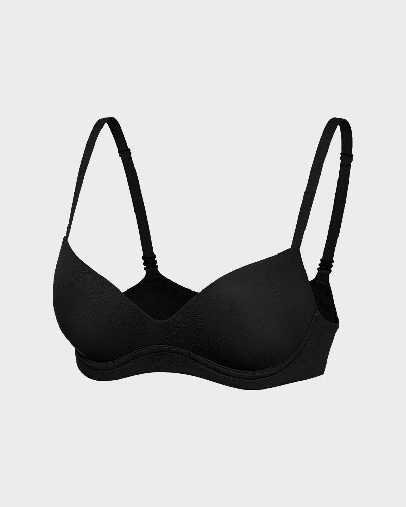 No Underwire Push-Up Plunge Bra