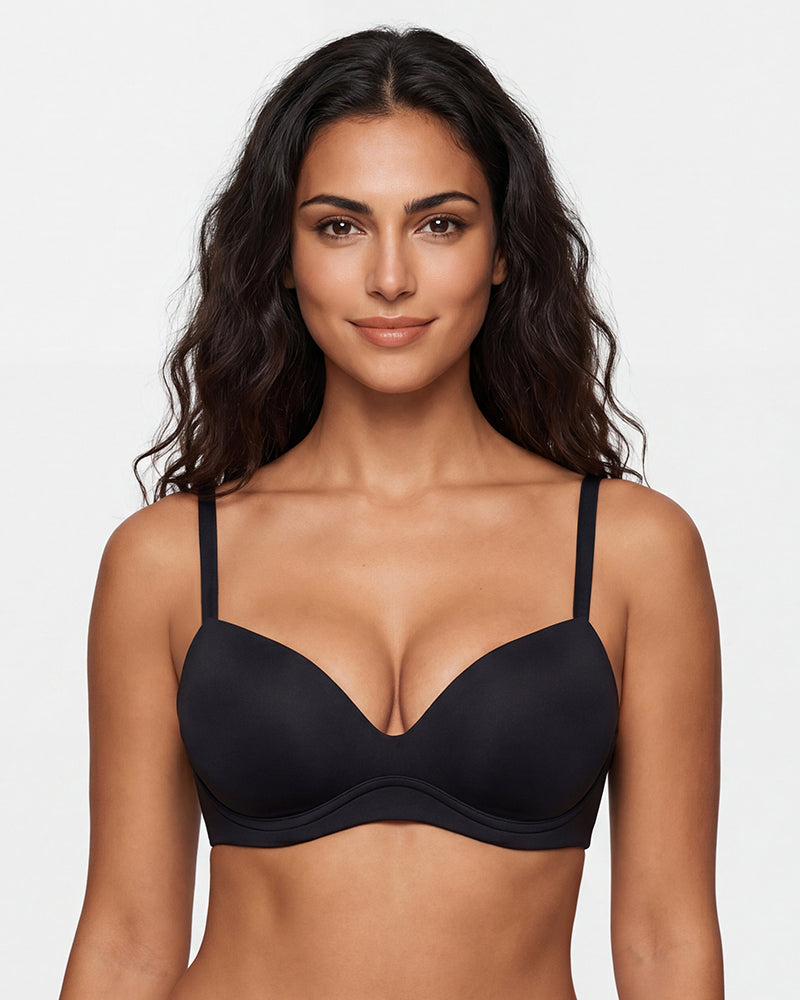 No Underwire Push-Up Plunge Bra