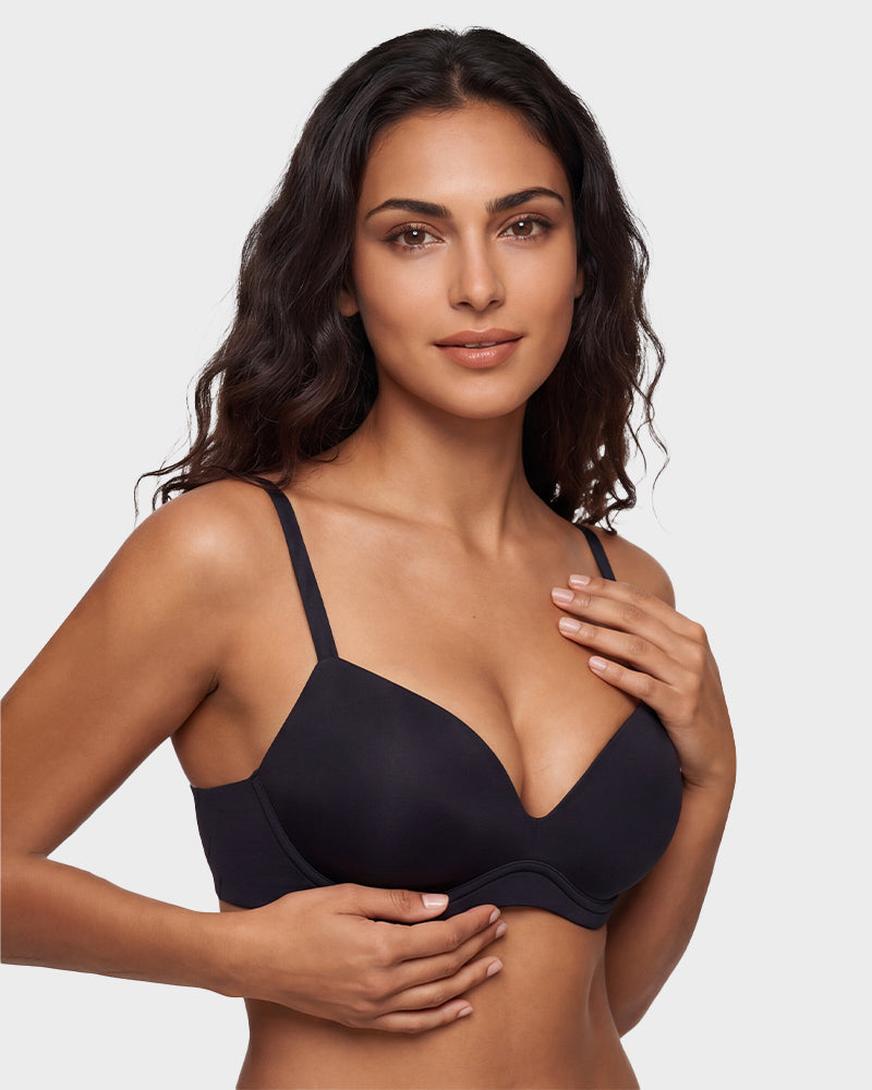 No Underwire Push-Up Plunge Bra