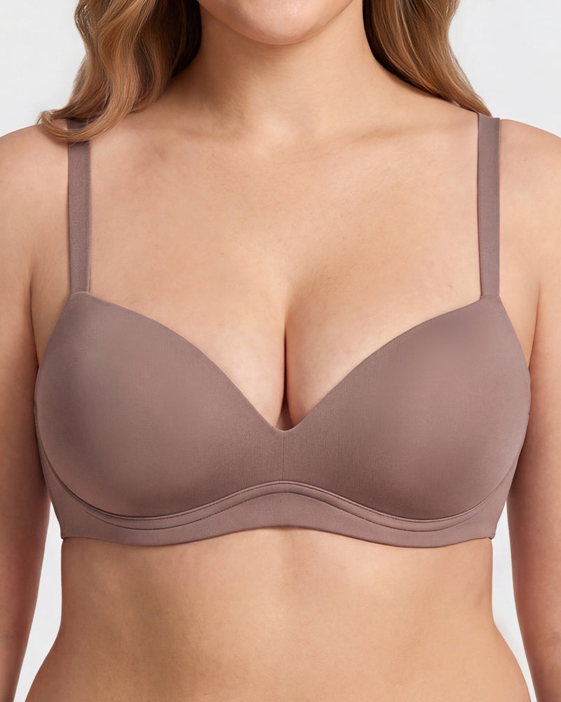 No Underwire Push-Up Plunge Bra