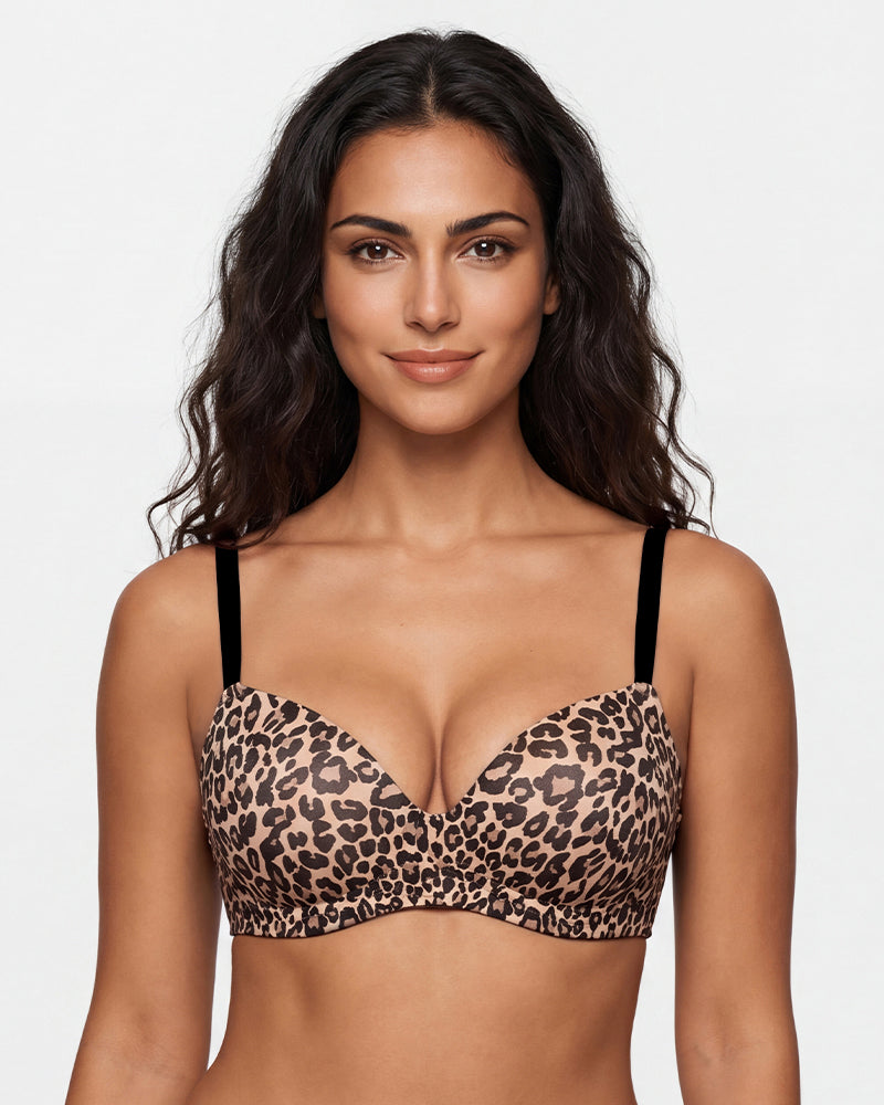 No Underwire Push-Up Plunge Bra