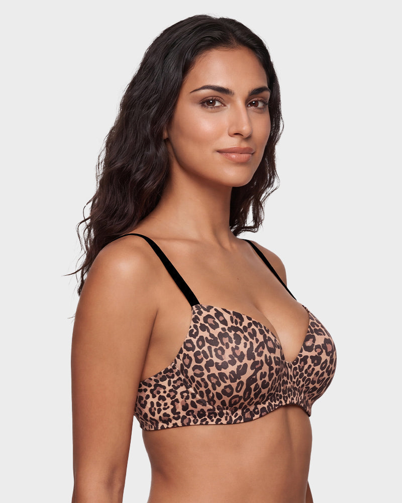 No Underwire Push-Up Plunge Bra