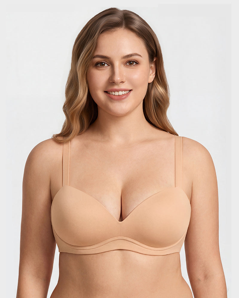 No Underwire Push-Up Plunge Bra