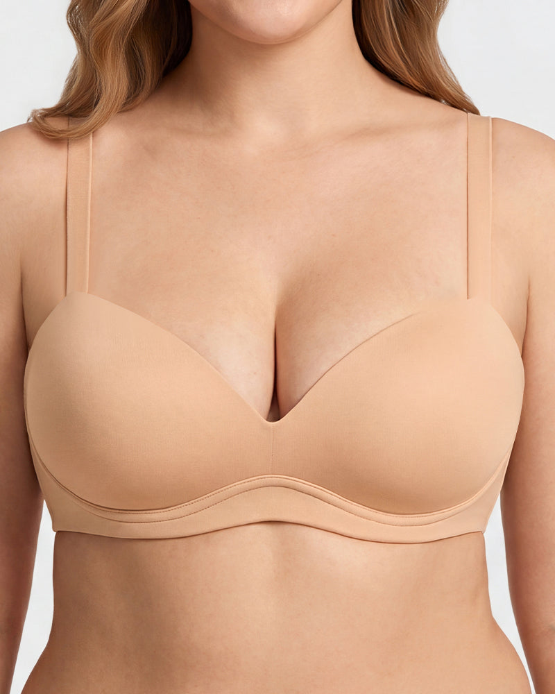 No Underwire Push-Up Plunge Bra