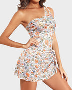 One-Shoulder Tummy Control Swim Dress
