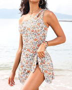 One-Shoulder Tummy Control Swim Dress