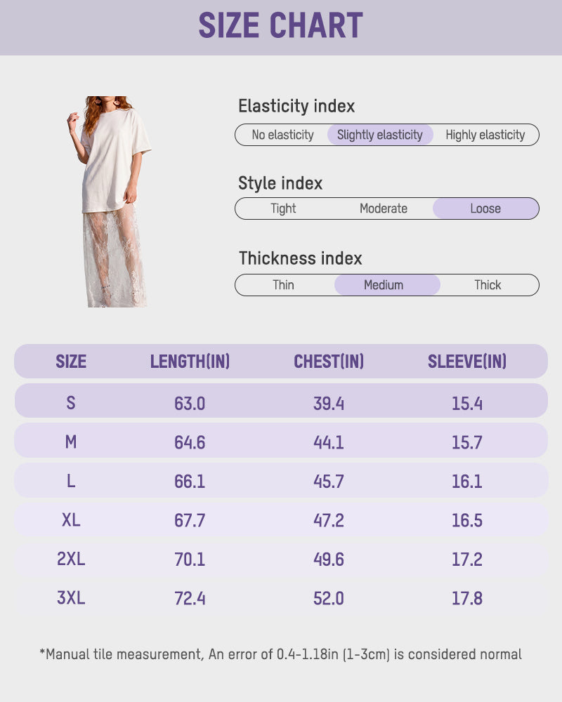 Oversized Tee Lace Hem Maxi Dress