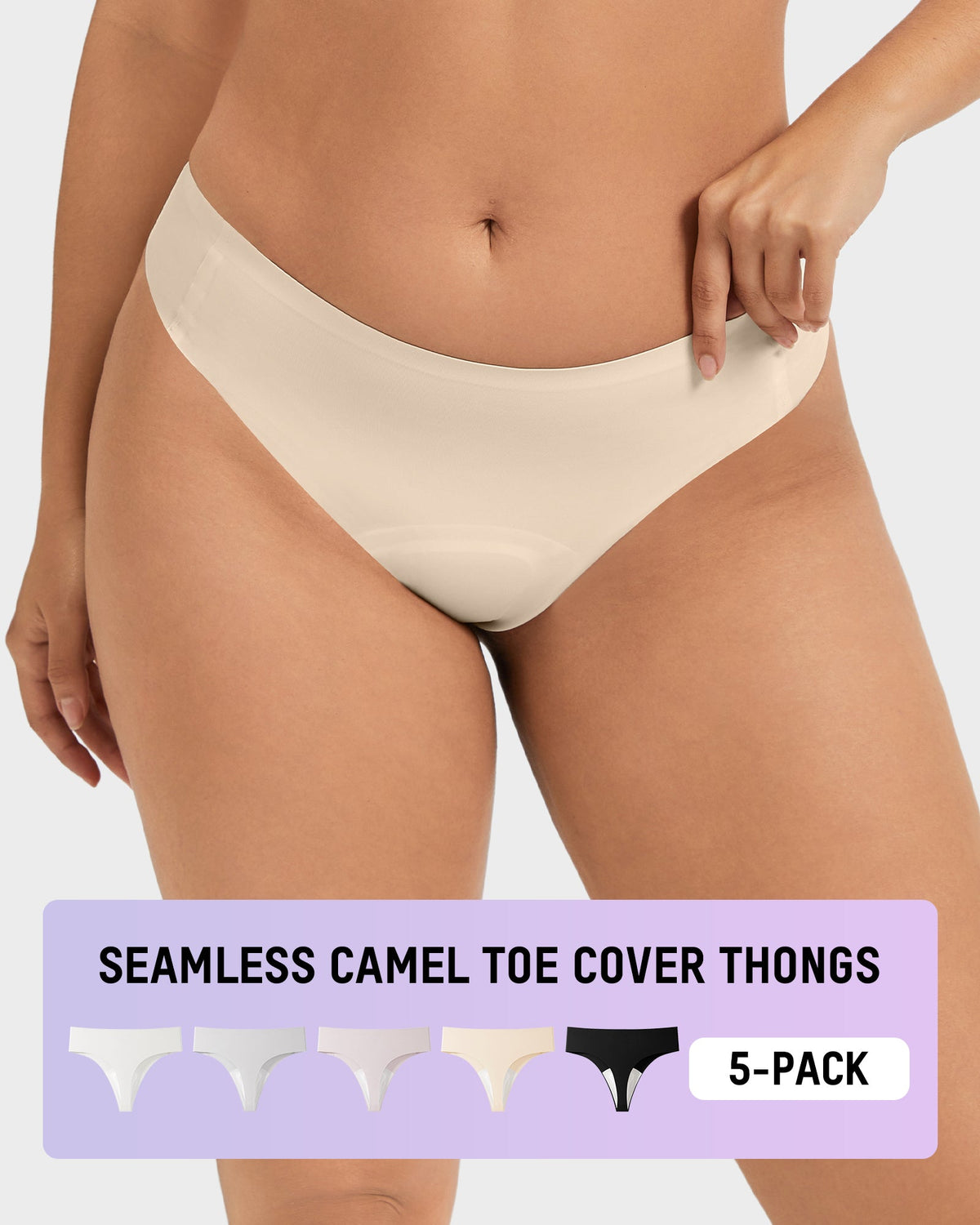 Seamless Invisible Comfort Thongs (5 Pack) Main image