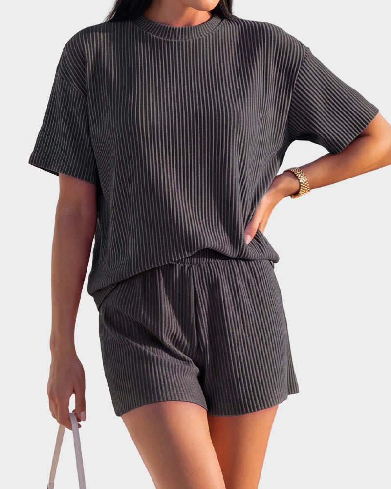 Ribbed Summer Lounge Two-Piece Set
