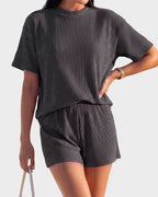 Ribbed Summer Lounge Two-Piece Set