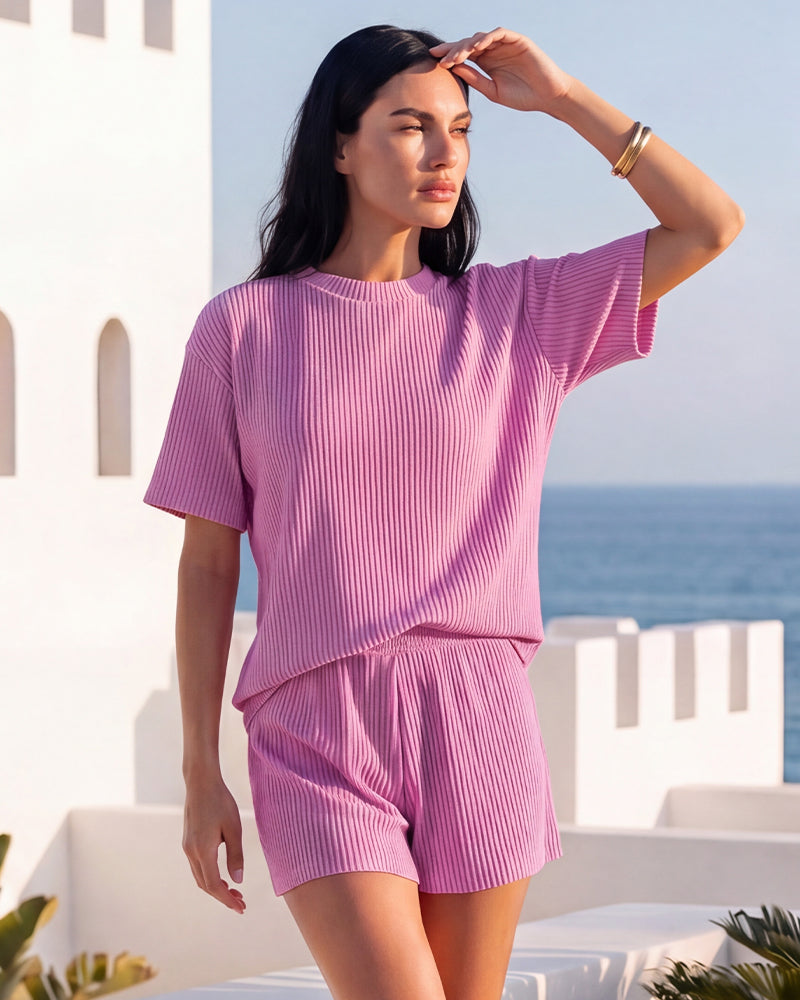Ribbed Summer Lounge Two-Piece Set Main image