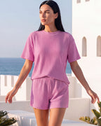 Ribbed Summer Lounge Two-Piece Set