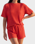 Ribbed Summer Lounge Two-Piece Set